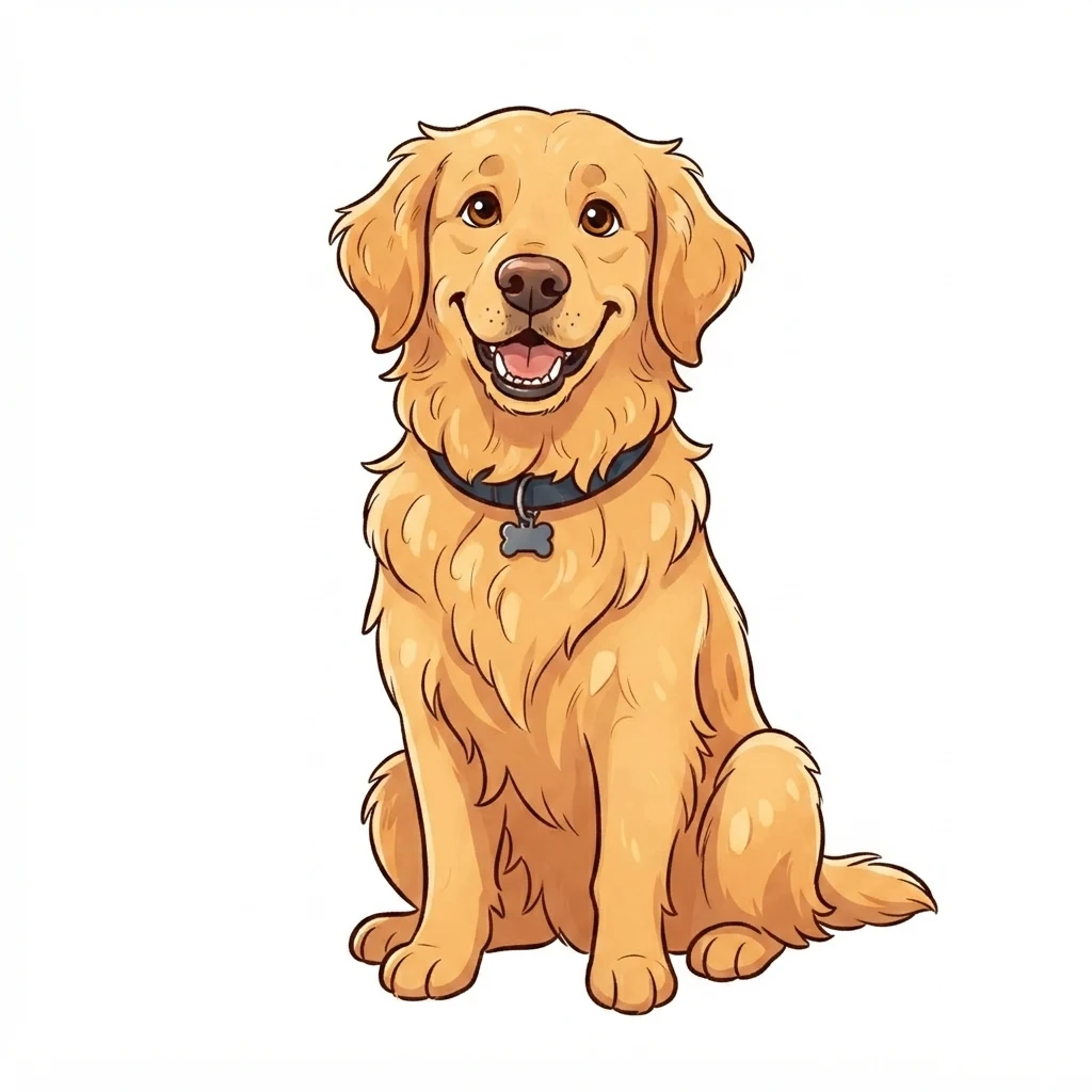El perro de muestra generado por IA en estilo Dibujo animado