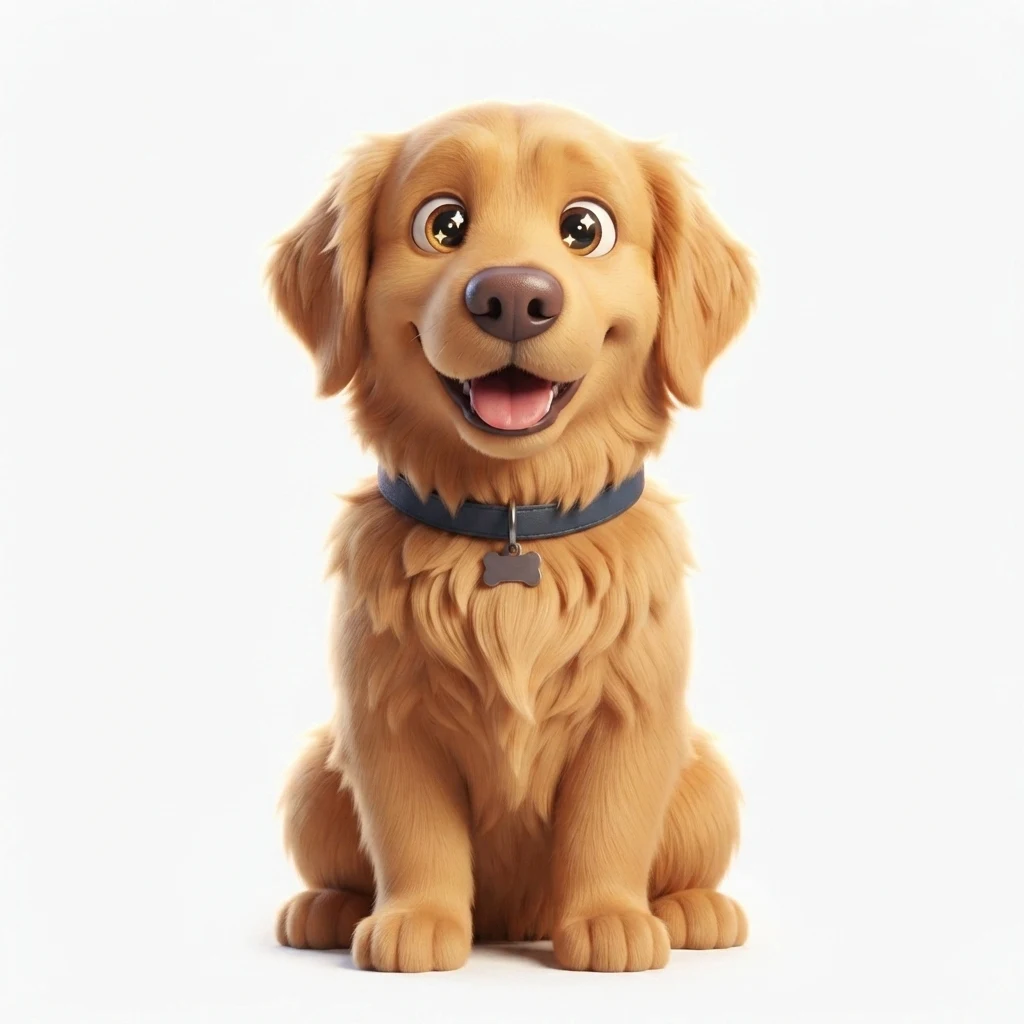 El perro de muestra generado por IA en estilo Animación 3D