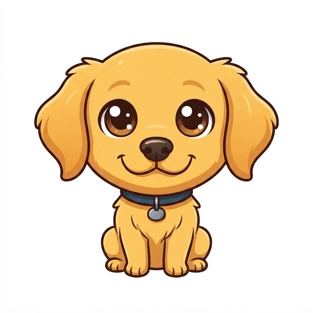 El perro de muestra generado por IA en estilo Chibi