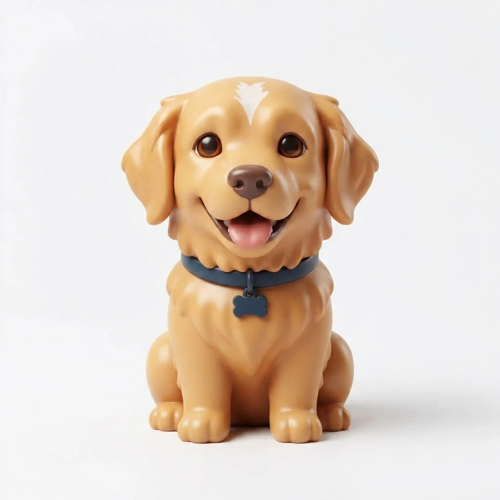 El perro de muestra generado por IA en estilo Figura de colección