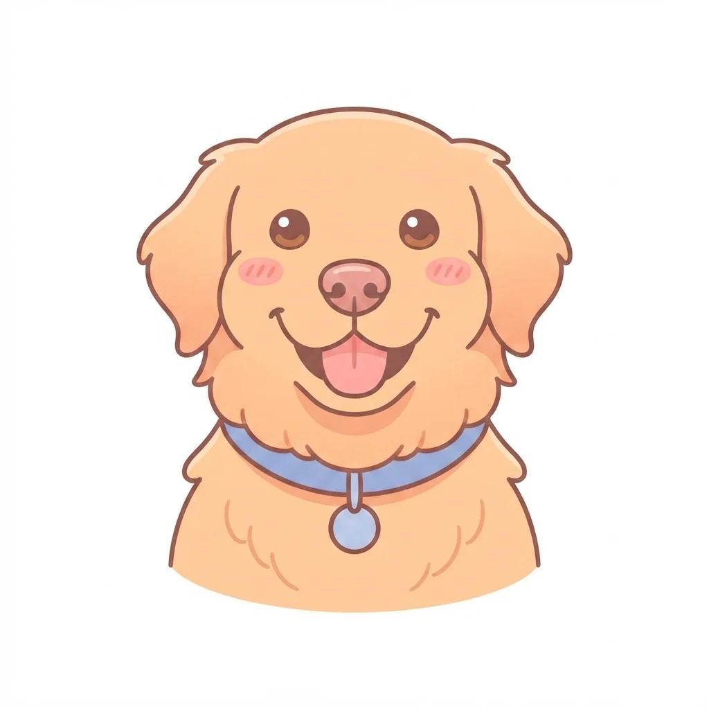 El perro de muestra generado por IA en estilo Kawaii
