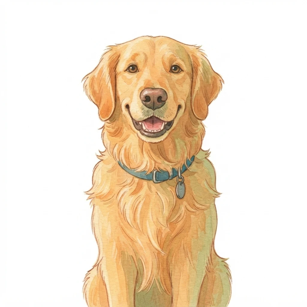 El perro de muestra generado por IA en estilo Anime pintado