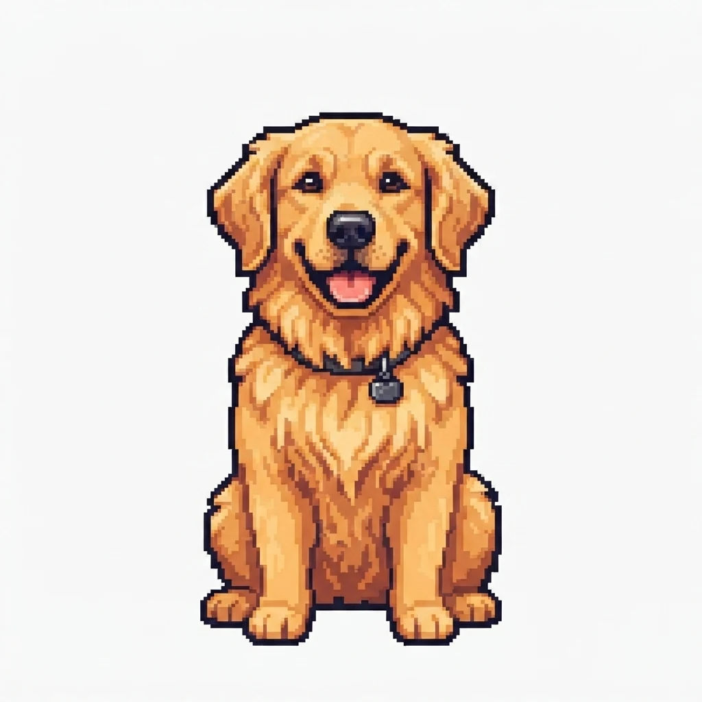 El perro de muestra generado por IA en estilo Pixel art