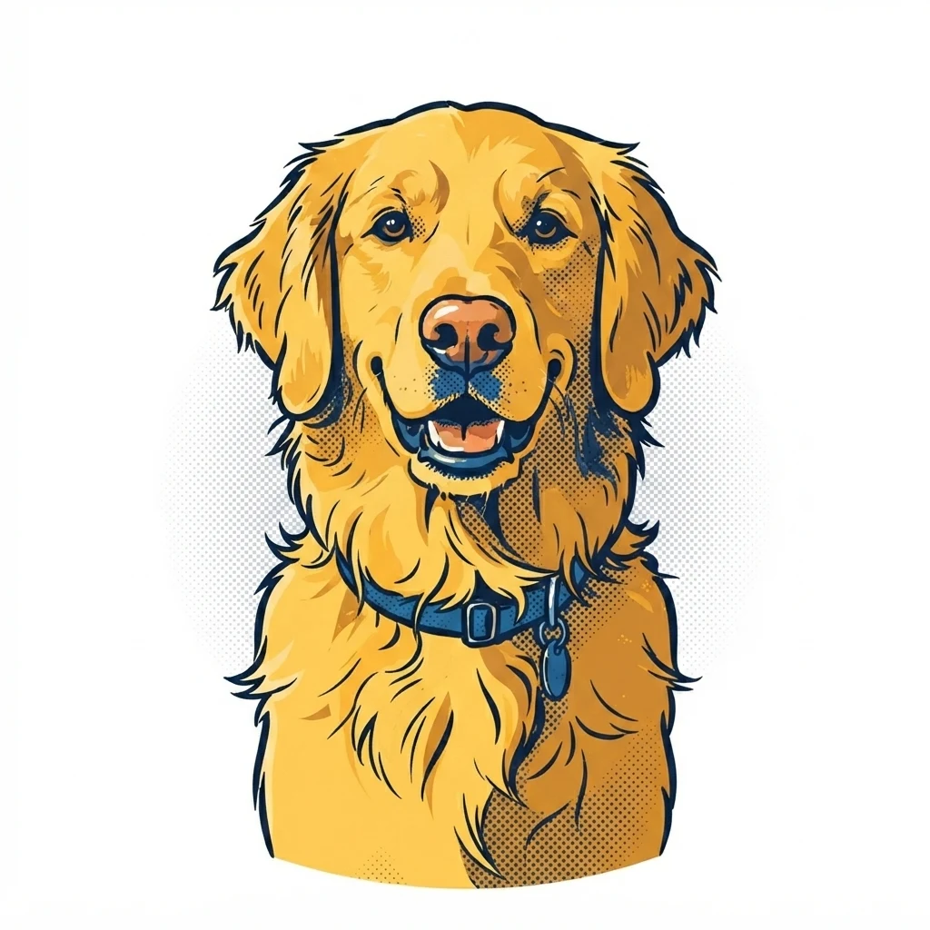 El perro de muestra generado por IA en estilo Arte pop