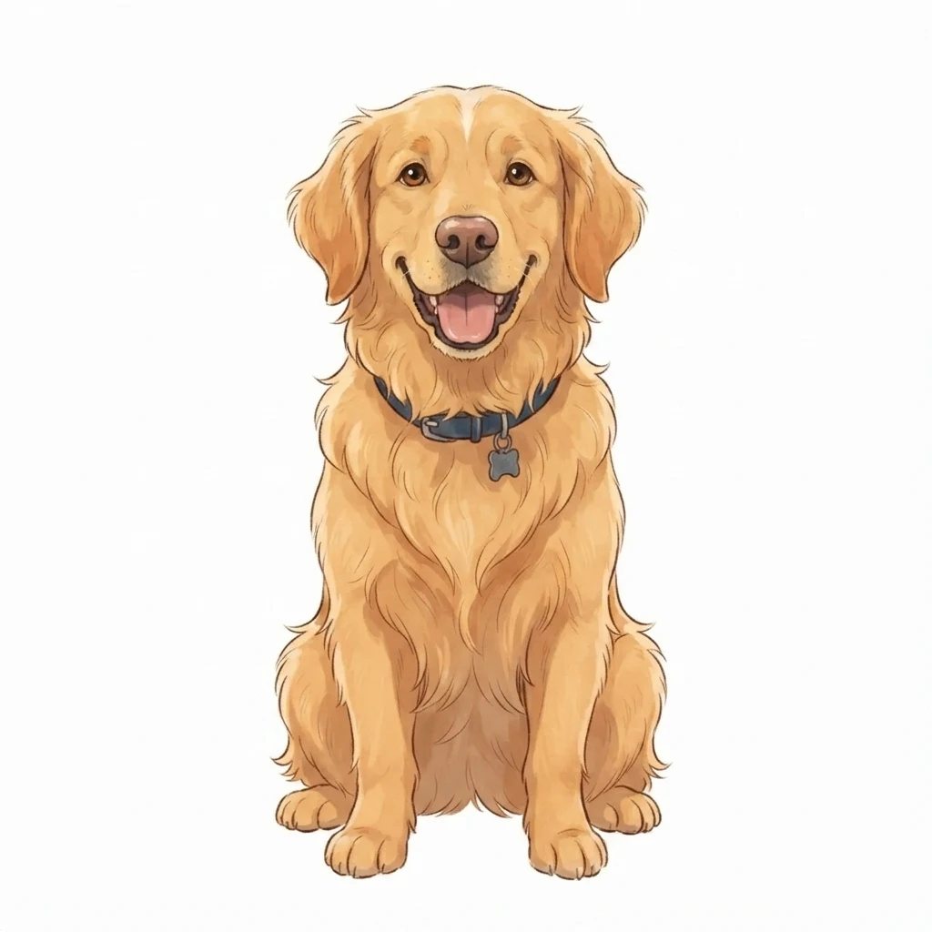 El perro de muestra generado por IA en estilo Cuento ilustrado