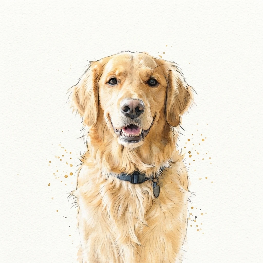El perro de muestra generado por IA en estilo Acuarela